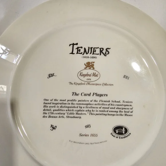 Vintage The Card Player Plate - Picture 5 of 5